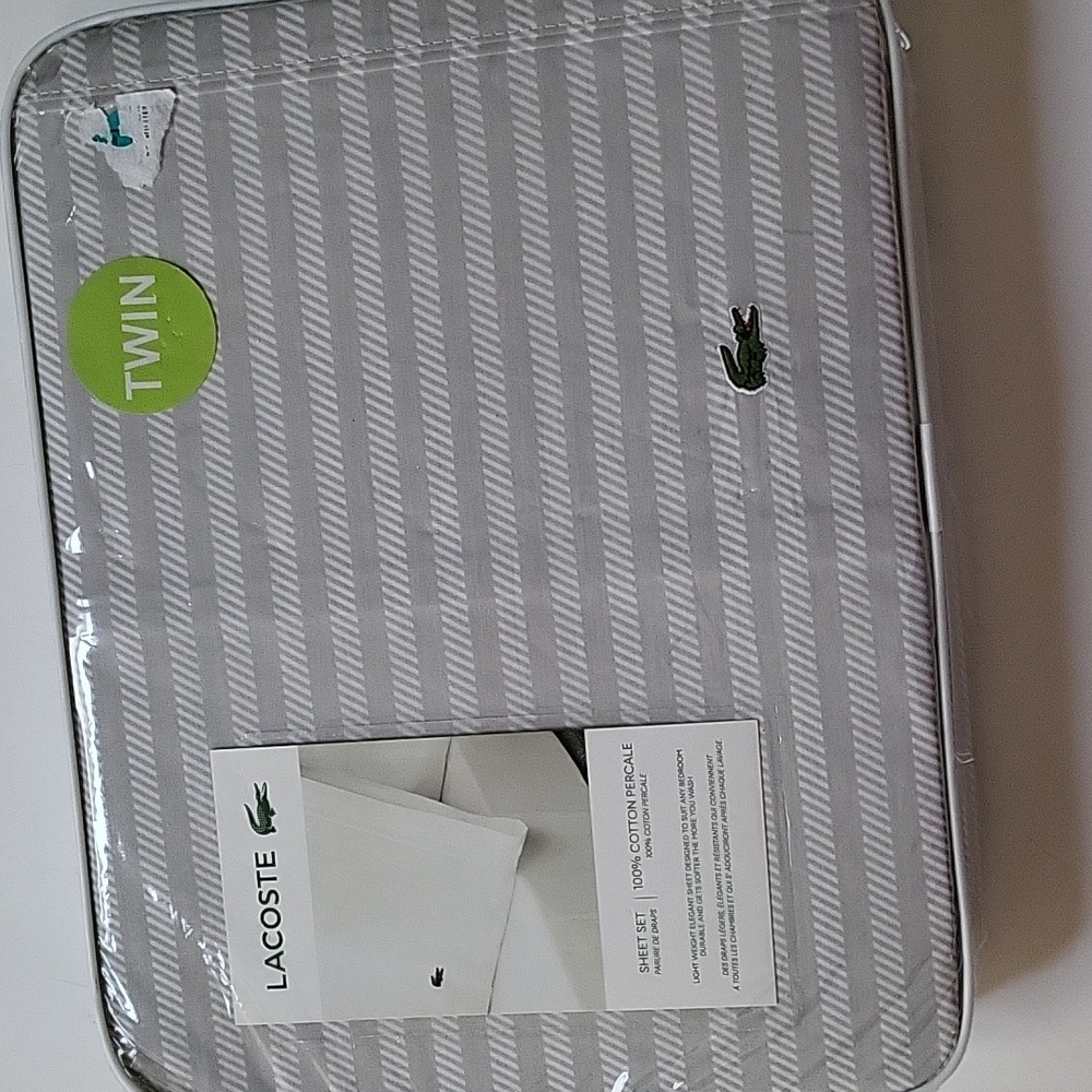 Lacoste Twin-size sheets set bedding Twin size Gray
